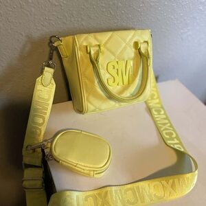 Steve Madden Yellow Quilted Mini Bag